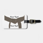 武術アーツブラウンベルトギアバッグラベル ラゲッジタグ (正面横)