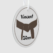 武術アーツブラウンベルトデイテッド オーナメント (正面)