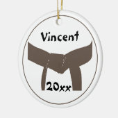 武術アーツブラウンベルトランク セラミックオーナメント (左)