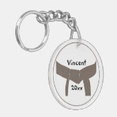 武術アーツブラウンベルト キーホルダー (正面左)