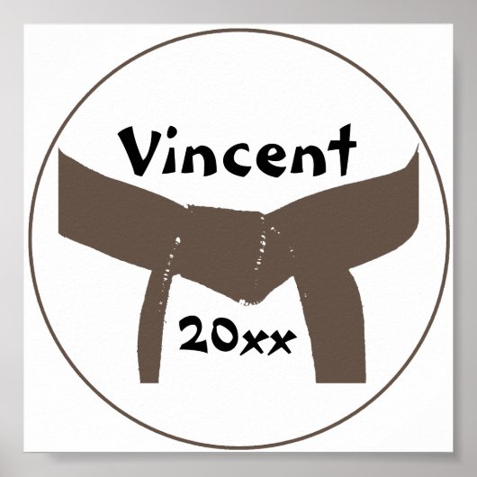 武術アーツブラウンベルト ポスター (正面)