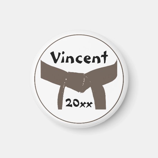 武術アーツブラウンベルト マグネット (正面)