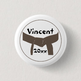 武術アーツブラウンベルト 缶バッジ