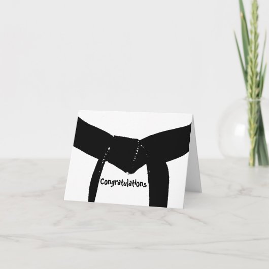 武術アーツブラックベルトおめでとう カード (正面)