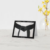 武術アーツブラックベルトおめでとう カード (黄色い花)