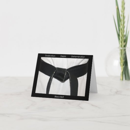 武術アーツブラックベルトおめでとう カード (正面)