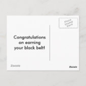 武術アーツブラックベルトおめでとう ポストカード (裏面)