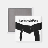 武術アーツブラックベルトおめでとう マグネット (正面/裏面)