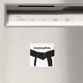 武術アーツブラックベルトおめでとう マグネット (インサイチュ (食洗機))