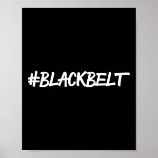 武術アーツブラックベルトキッド空手Tシャツ ポスター