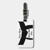 武術アーツブラックベルトクラブギアバッグラベル ラゲッジタグ (正面縦)