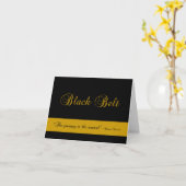 武術アーツブラックベルトジャーニーおめでとう カード (黄色い花)