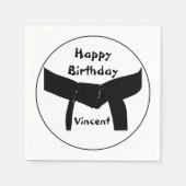 武術アーツブラックベルトバースデーパーティー スタンダードカクテルナプキン (正面)