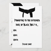 武術アーツブラックベルトプロモーション試験招待状 招待状 (正面/裏面)