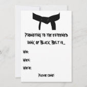 武術アーツブラックベルトランクテストグリーンパープル 招待状 (正面)