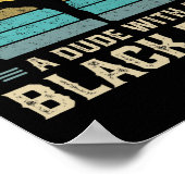 武術アーツブラックベルト空手柔術実武元道 ポスター (角)