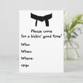 武術アーツブラックベルト誕生日パーティーの招待状 招待状 (スタンド正面)