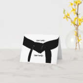 武術アーツブラックベルト カード (黄色い花)