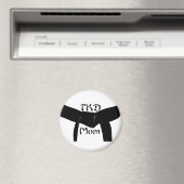 武術アーツブラックベルトTKDママ マグネット (インサイチュ (食洗機))