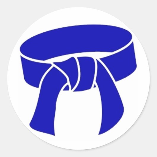 武術アーツブルーベルトスティッカー ラウンドシール (正面)