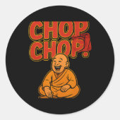 武術アーツボクシングユーモアのチョップマンガースピスト ラウンドシール (正面)
