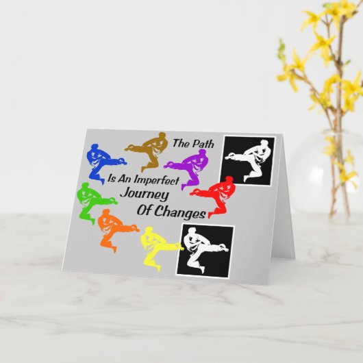 武術アーツボーイズバースデーパーティー カード (黄色い花)