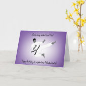 武術アーツボーイ誕生日カード カード (黄色い花)