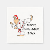 武術アーツメリーキック – マスクリスマスパーティー スタンダードカクテルナプキン (正面)