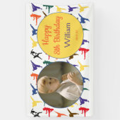 武術アーツモダンー子供の誕生日バナー 横断幕 (縦)