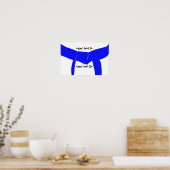 武術アーツライトブルーベルト ポスター (キッチン)