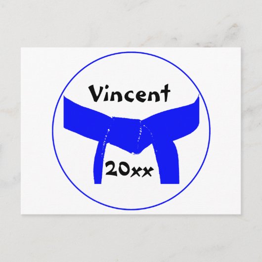 武術アーツライトブルーベルト ポストカード (正面)