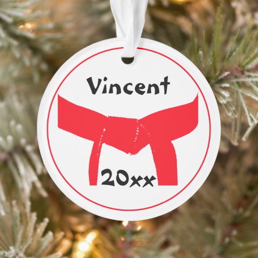 武術アーツレッドベルトデイテッド オーナメント (ツリー)