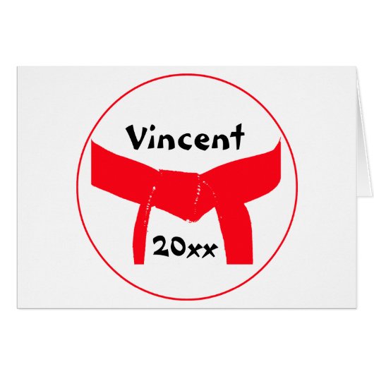 武術アーツレッドベルト (正面横)