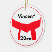 武術アーツレッドベルト セラミックオーナメント (左)