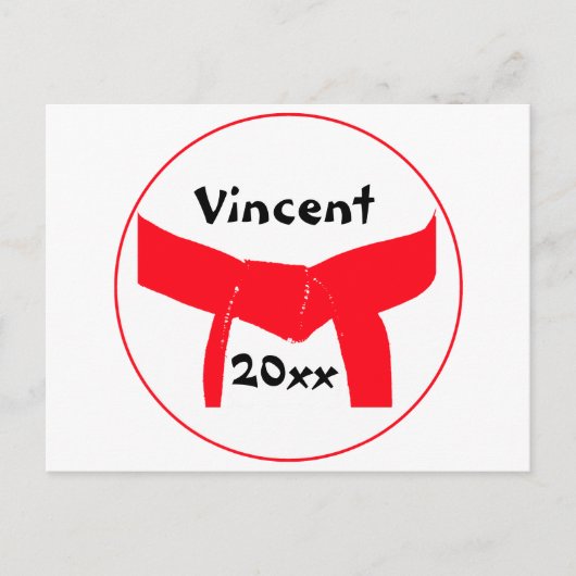 武術アーツレッドベルト ポストカード (正面)