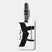 武術アーツワンディグブラックベルトギアバッグラベル ラゲッジタグ (正面縦)