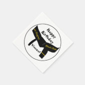 武術アーツワンディグブラックベルト誕生日 スタンダードカクテルナプキン (角)