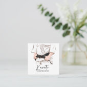 武術アーツ先生ギビジネスカード スクエア名刺 (スタンド正面)