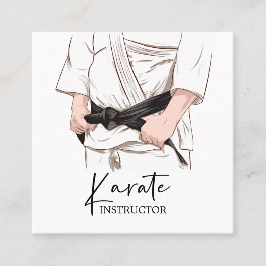 武術アーツ先生ギビジネスカード スクエア名刺 (正面)