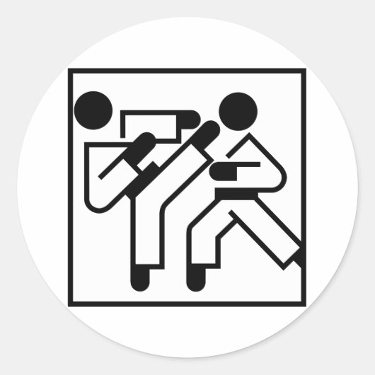 武術アーツ姿 ラウンドシール (正面)