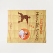 武術アーツ子供の誕生日パーティー背景 タペストリー (正面(横))