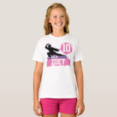 武術アーツ忍者ウォリアーテーマ誕生日ガール Tシャツ (正面フル)