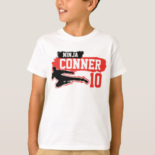 武術アーツ忍者ウォリアーテーマ誕生日ボーイ Tシャツ