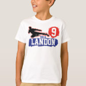 武術アーツ忍者ウォリアーテーマ誕生日ボーイ Tシャツ (正面)