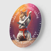 武術アーツ柔術空手テコンドスタジオ ラージ壁時計 (傾斜)