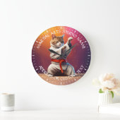 武術アーツ柔術空手テコンドスタジオ ラージ壁時計 (ホーム)