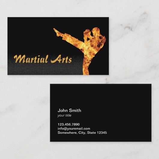 武術アーツ炎上戦闘機プロフェッショナル 名刺 (正面/裏面)