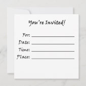 武術アーツ稲妻招待状女性インティール(緑がかった色) 招待状 (裏面)