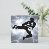 武術アーツ稲妻男性招待状インシルバー 招待状 (スタンド正面)