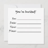 武術アーツ稲妻男性招待状インシルバー 招待状 (裏面)